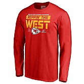 Men's Chiefs Red 2018 NFL Playoffs Reppin' The West Long Sleeve T-Shirt,baseball caps,new era cap wholesale,wholesale hats